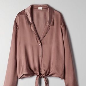 Aritzia Tie Front Blouse